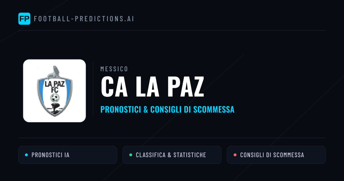Pronostici e Statistiche CA La Paz