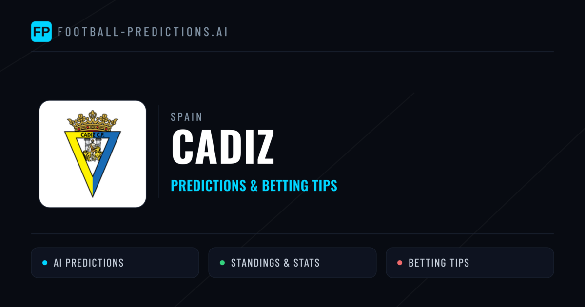 Cadiz Predictions & Stats
