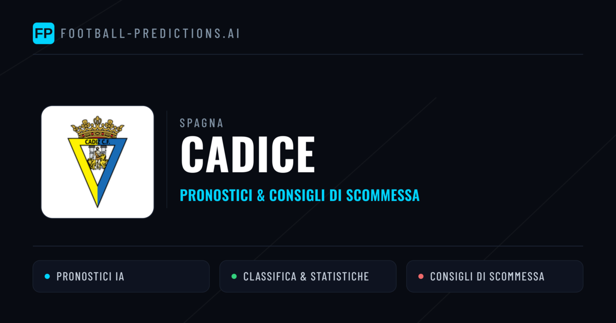Pronostici e Statistiche Cadice