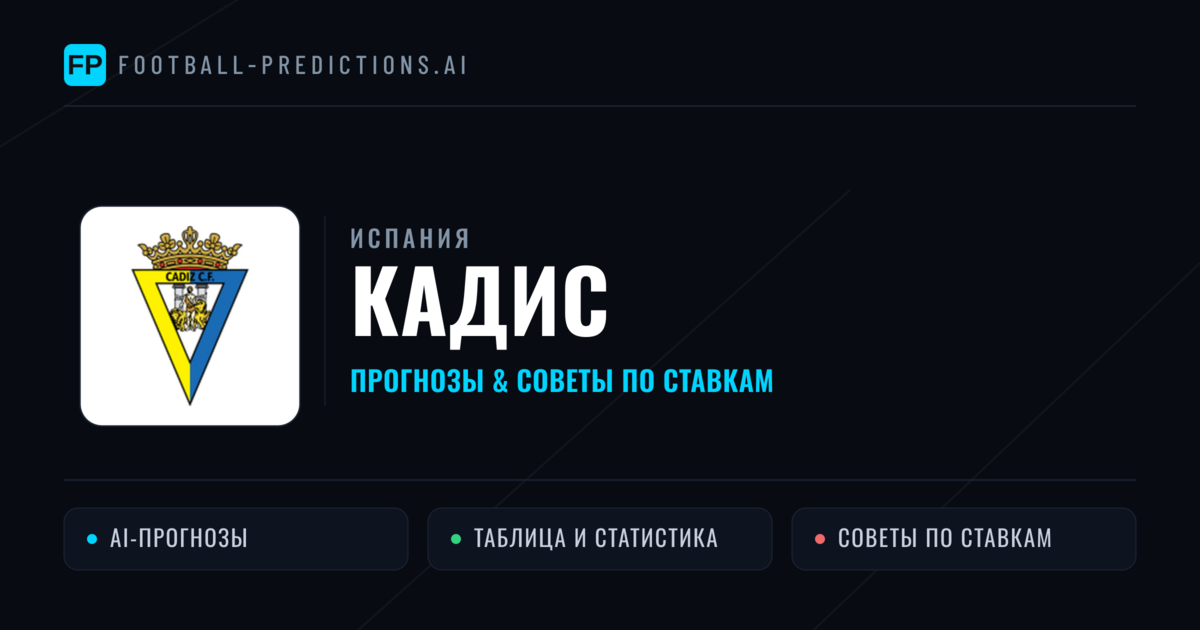 Кадис прогнозы и статистика