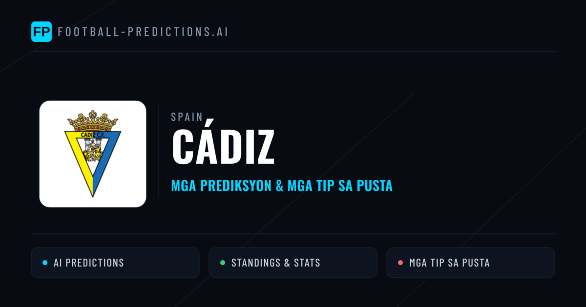 Cádiz Predictions & Stats