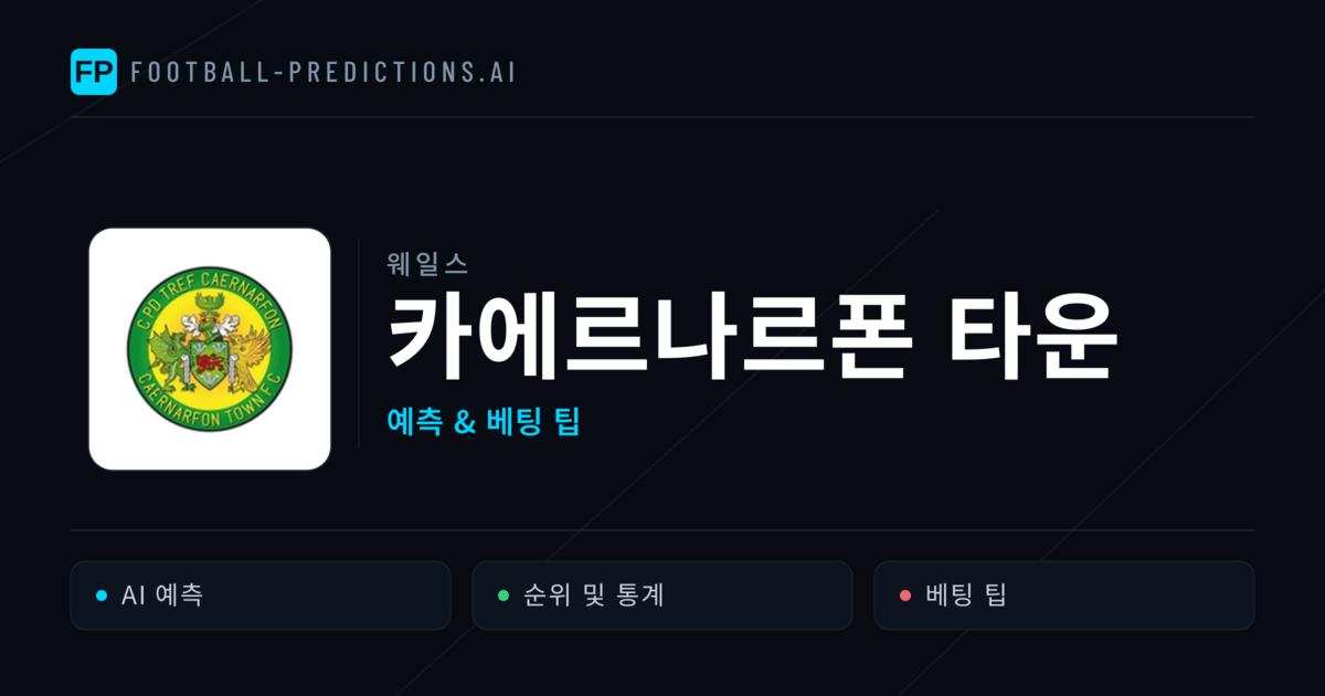 카에르나르폰 타운 축구 예측 & 통계