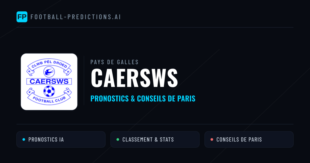 Caersws Pronostics & Statistiques