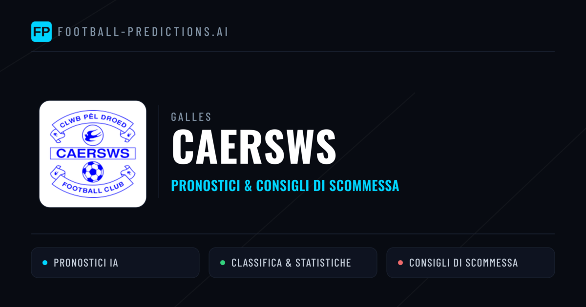 Pronostici e Statistiche Caersws