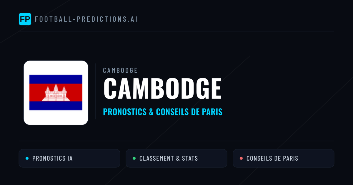 Cambodge Pronostics & Statistiques