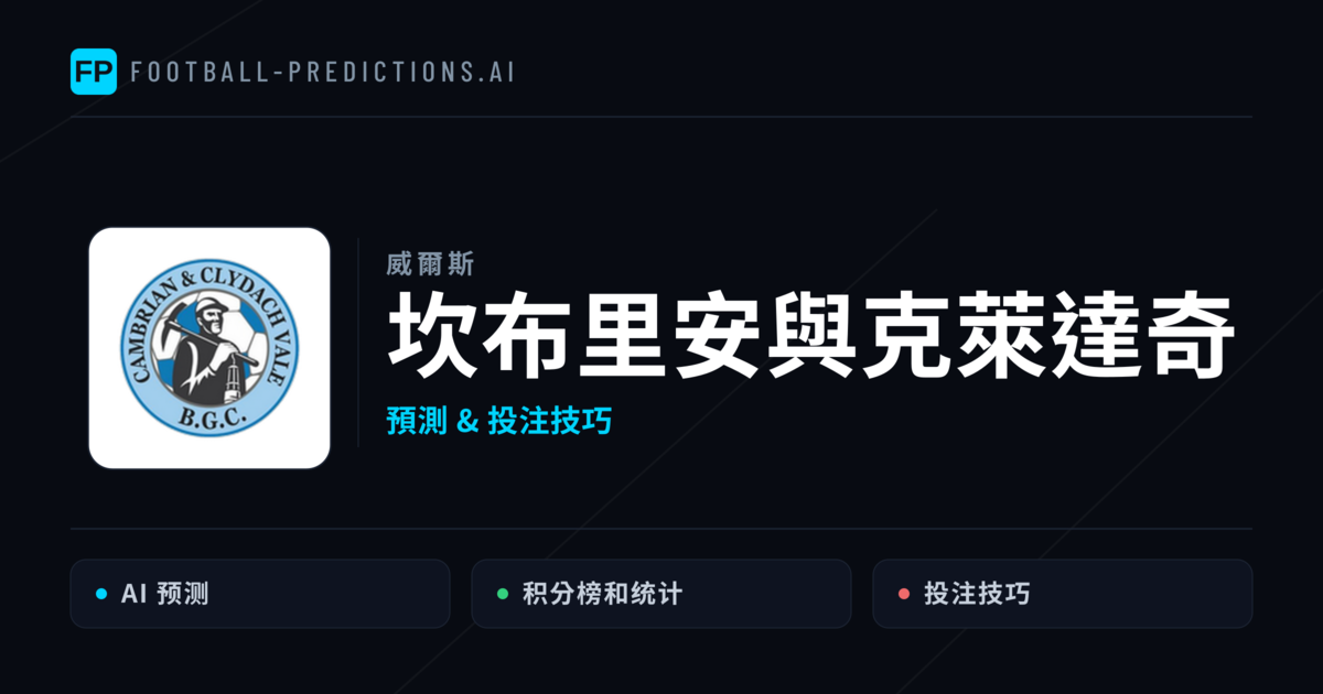 坎布里安與克萊達奇 運彩分析｜足球預測與數據