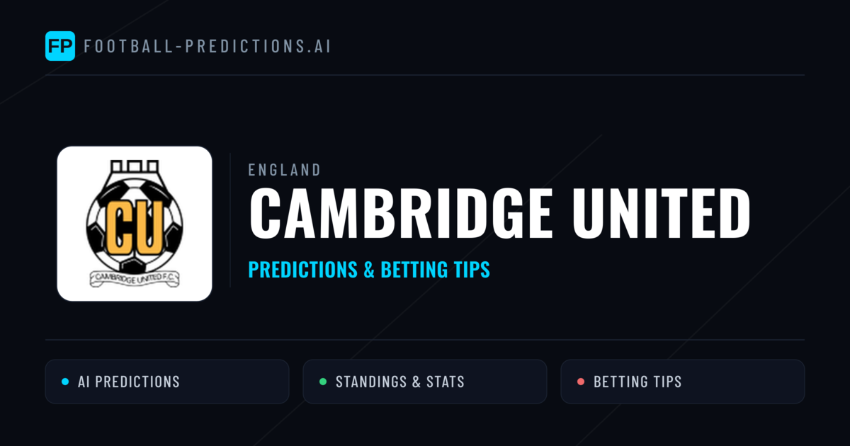 Cambridge United Predictions & Stats