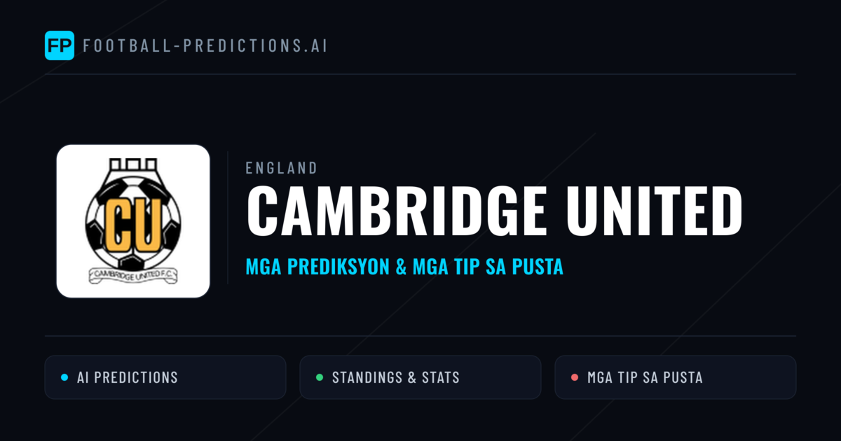 Cambridge United Predictions & Stats