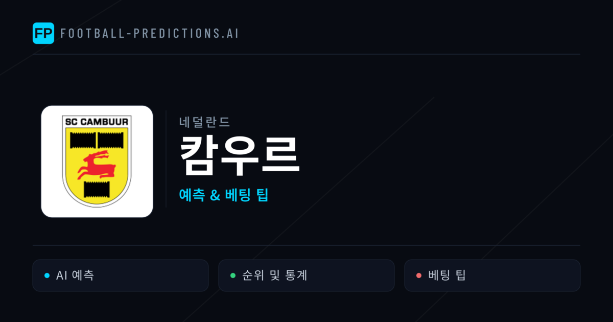 캄우르 축구 예측 & 통계