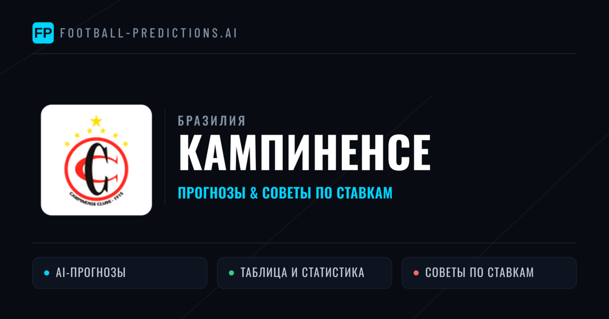 Кампиненсе прогнозы и статистика