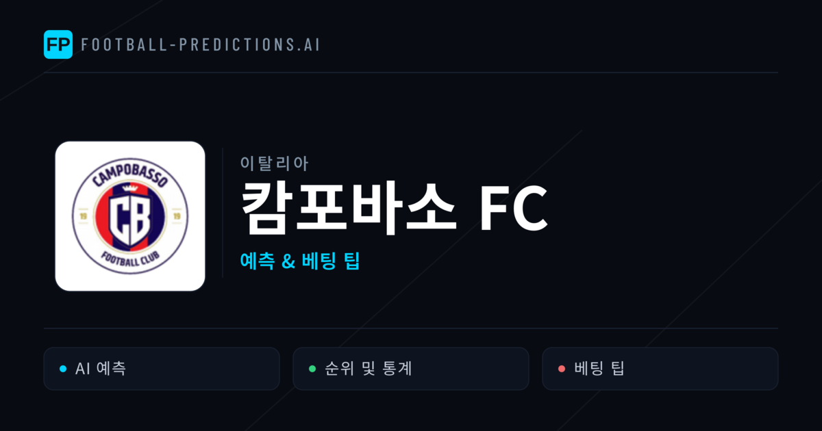 캄포바소 FC 축구 예측 & 통계