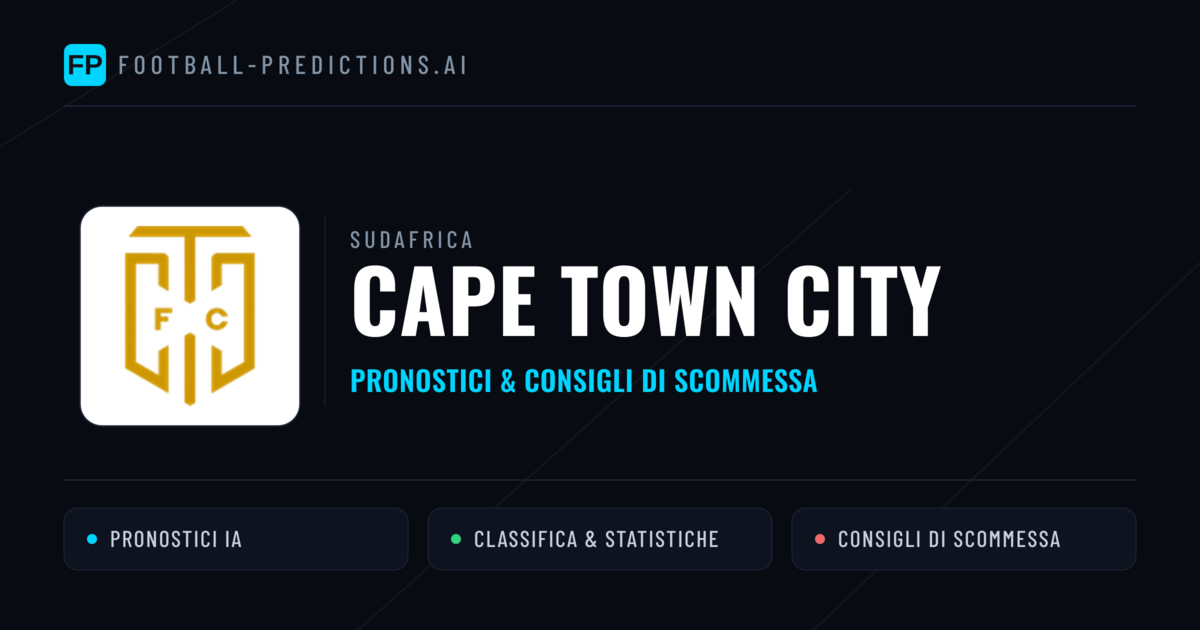 Pronostici e Statistiche Cape Town City