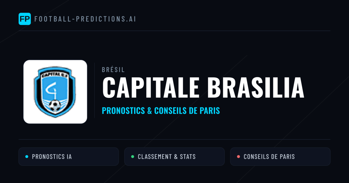 Capitale Brasilia Pronostics & Statistiques