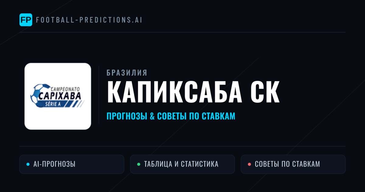 Капиксаба СК прогнозы и статистика