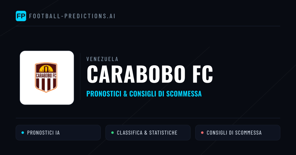 Pronostici e Statistiche Carabobo FC