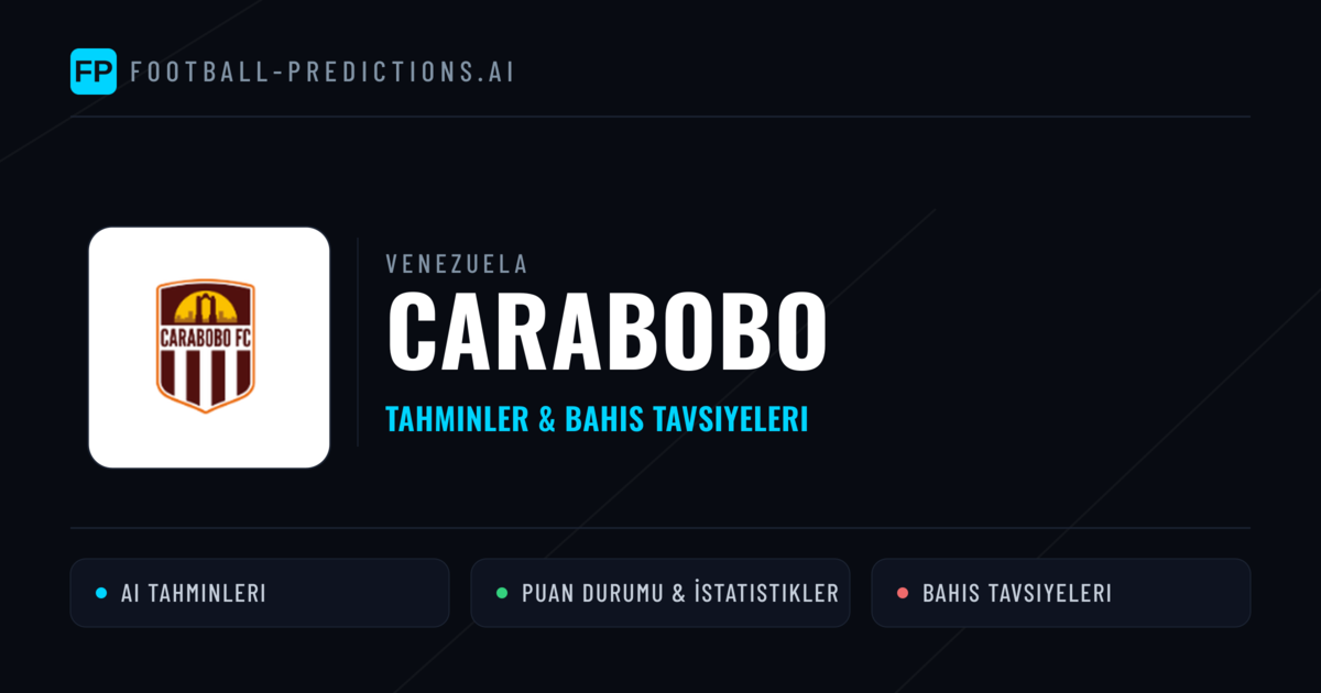 Carabobo Tahminleri & İstatistikler