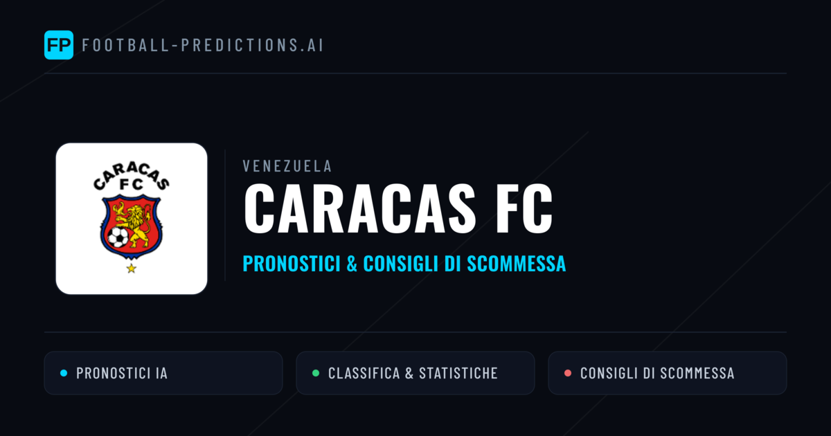 Pronostici e Statistiche Caracas FC
