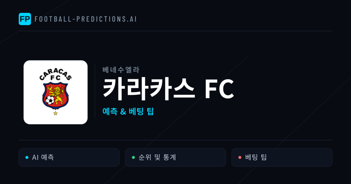 카라카스 FC 축구 예측 & 통계