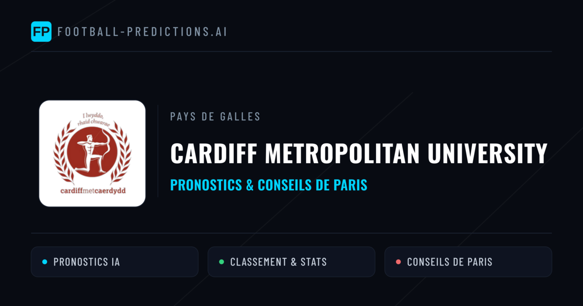 Cardiff Metropolitan University Pronostics & Statistiques