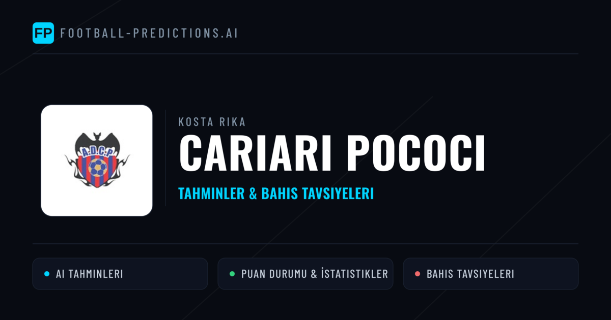 Cariari Pococi Tahminleri & İstatistikler