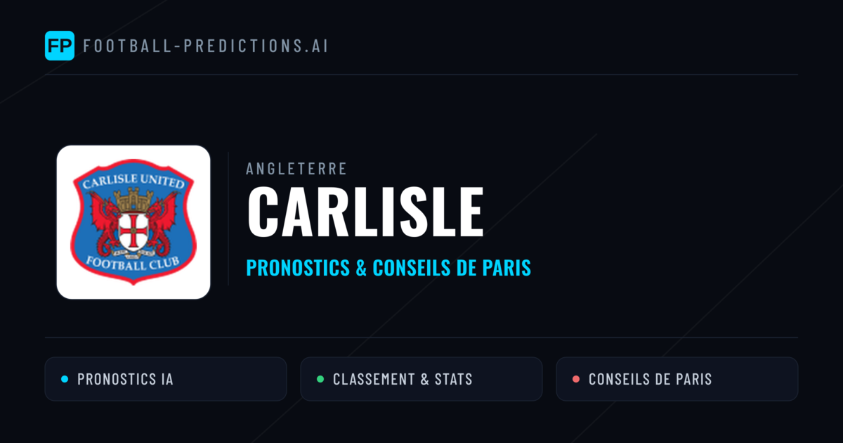 Carlisle Pronostics & Statistiques