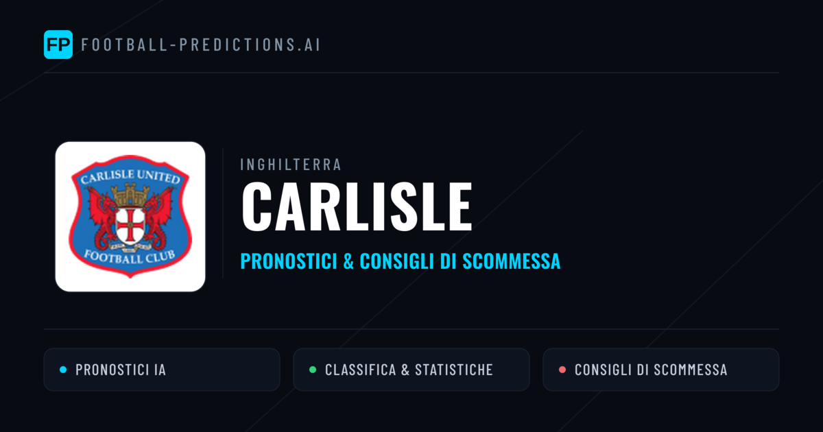 Pronostici e Statistiche Carlisle