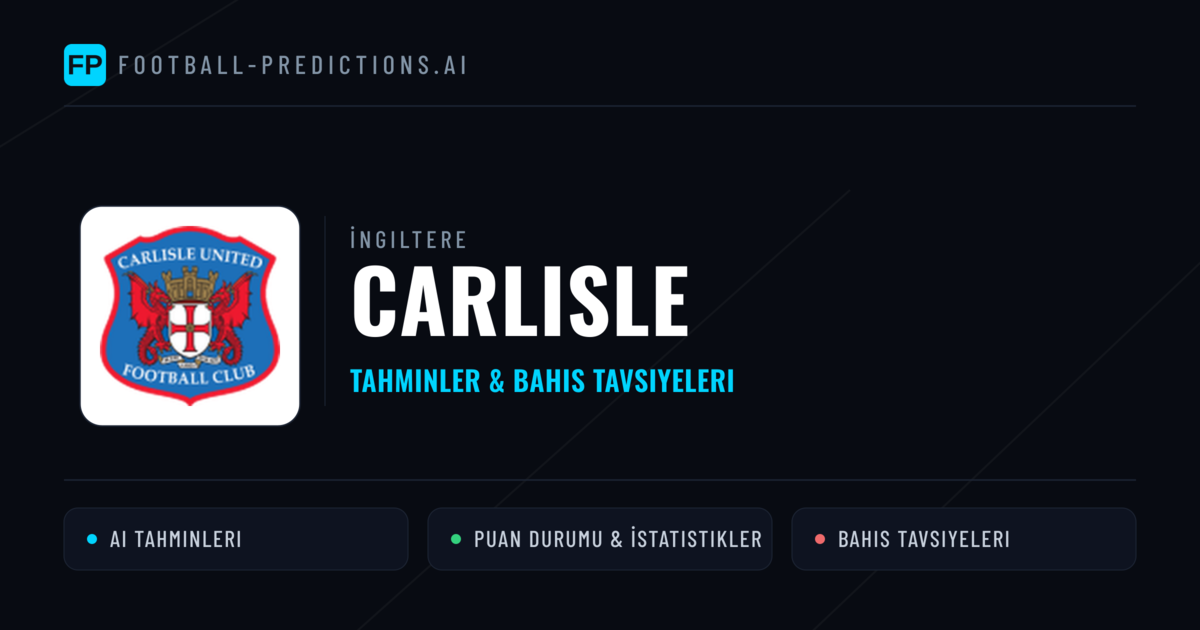 Carlisle Tahminleri & İstatistikler