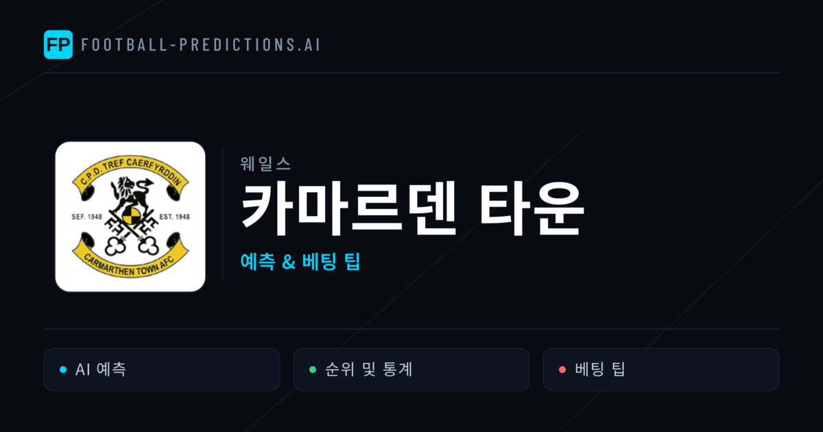 카마르덴 타운 축구 예측 & 통계