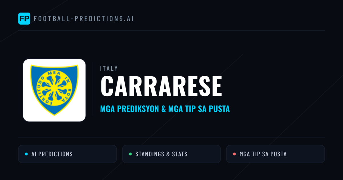 Carrarese Predictions & Stats