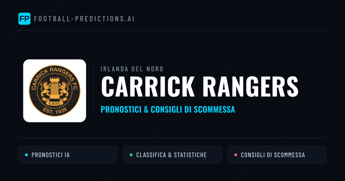 Pronostici e Statistiche Carrick Rangers