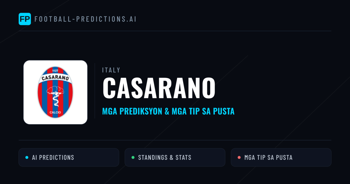 Casarano Predictions & Stats