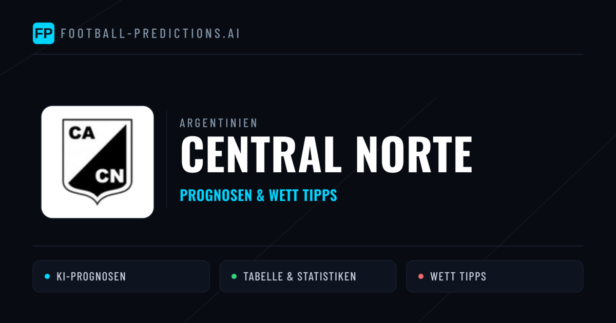 Central Norte Prognosen & Statistiken