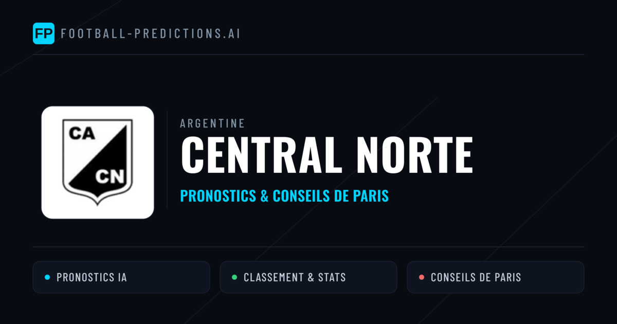 Central Norte Pronostics & Statistiques