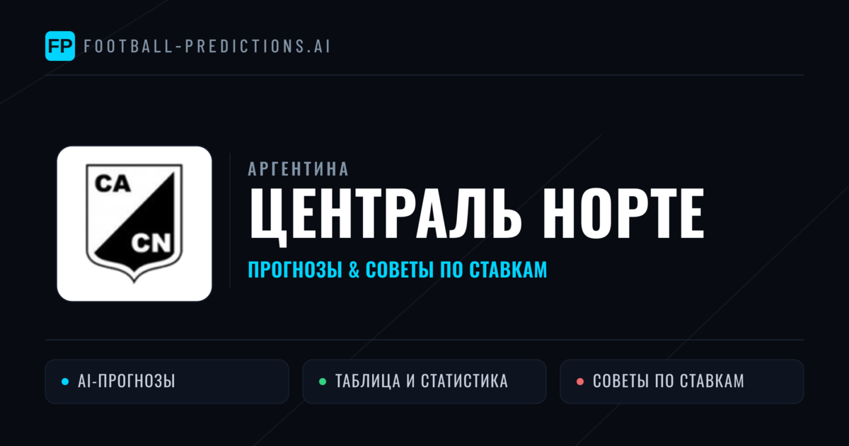 Централь Норте прогнозы и статистика