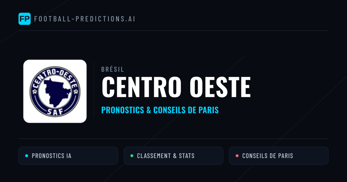 Centro Oeste Pronostics & Statistiques