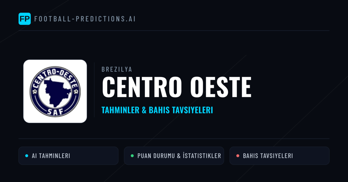 Centro Oeste Tahminleri & İstatistikler