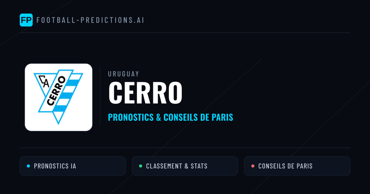 Cerro Pronostics & Statistiques