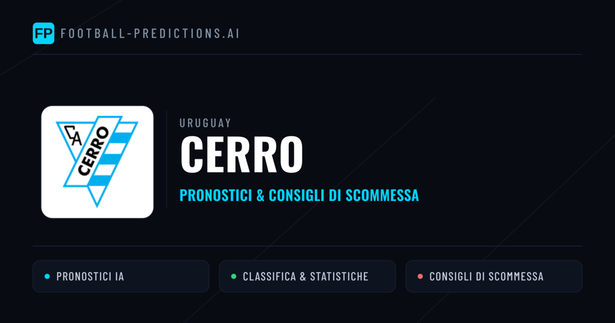 Pronostici e Statistiche Cerro