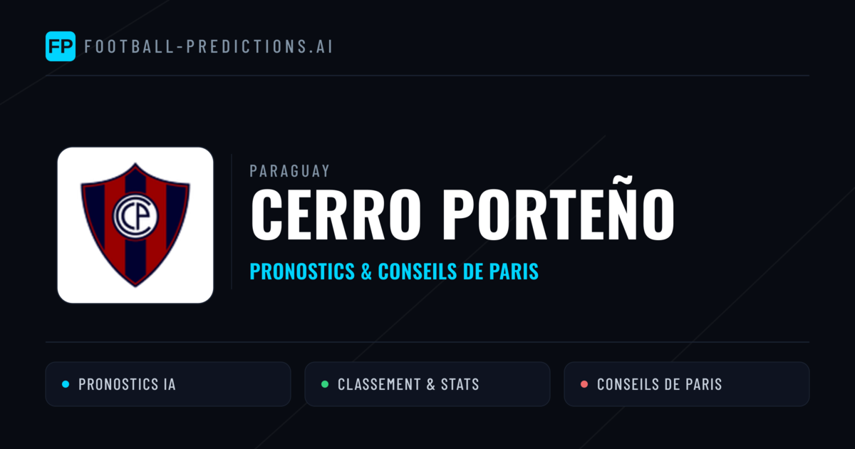 Cerro Porteño Pronostics & Statistiques