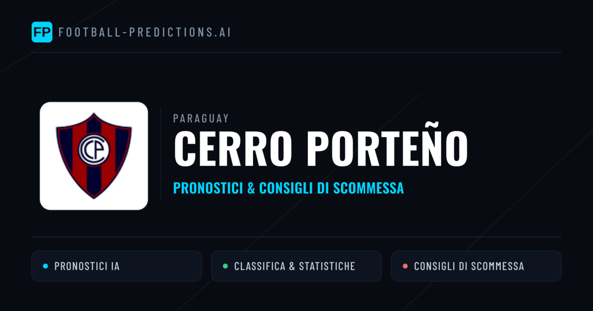 Pronostici e Statistiche Cerro Porteño