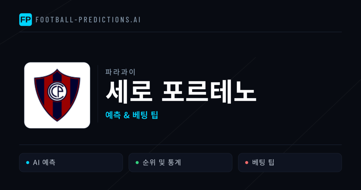세로 포르테노 축구 예측 & 통계