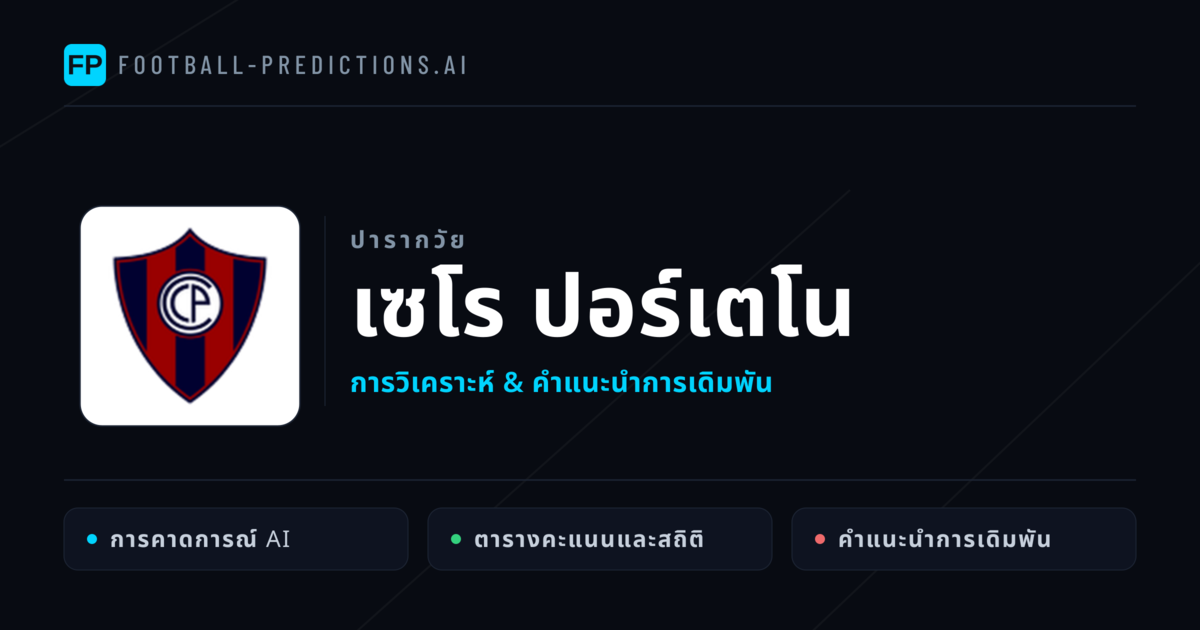 เซโร ปอร์เตโน การวิเคราะห์และสถิติ