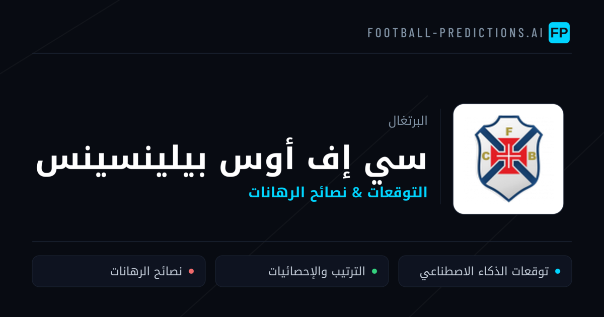 سي إف أوس بيلينسينس توقعات واحصائيات