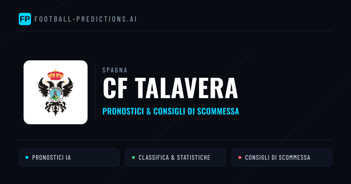 Pronostici e Statistiche CF Talavera