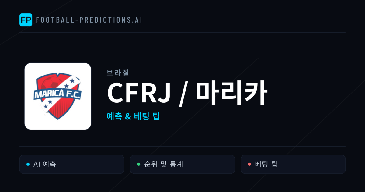 CFRJ / 마리카 축구 예측 & 통계