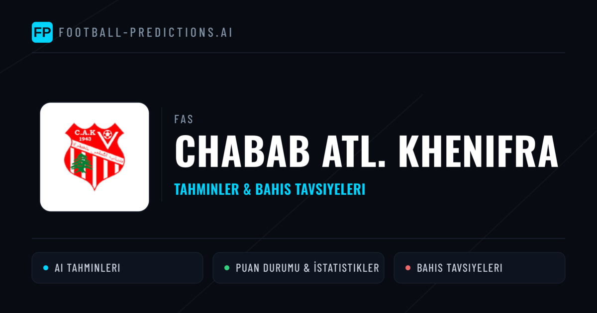 Chabab Atl. Khenifra Tahminleri & İstatistikler