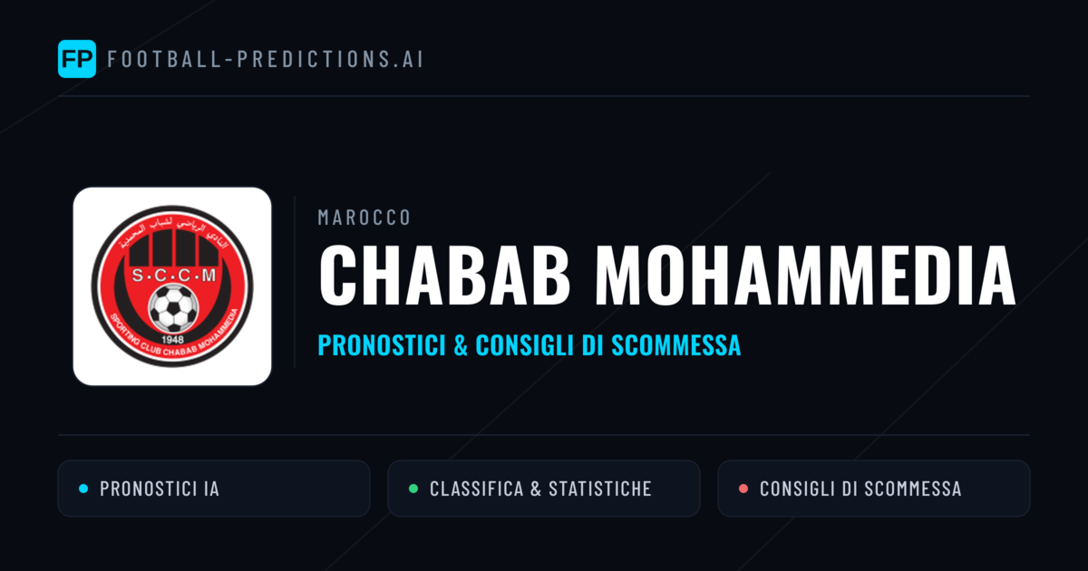Pronostici e Statistiche Chabab Mohammedia
