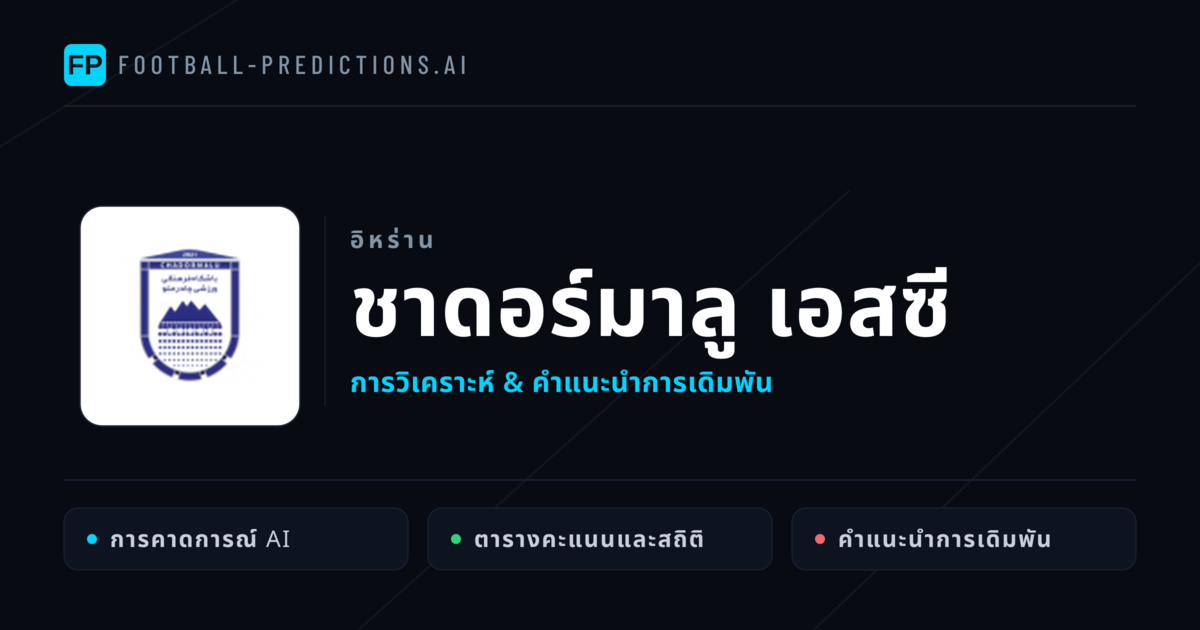 ชาดอร์มาลู เอสซี การวิเคราะห์และสถิติ