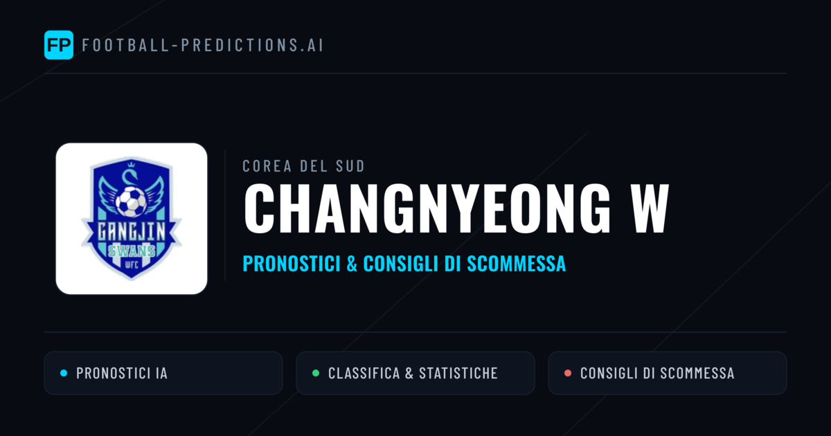 Pronostici e Statistiche Changnyeong W
