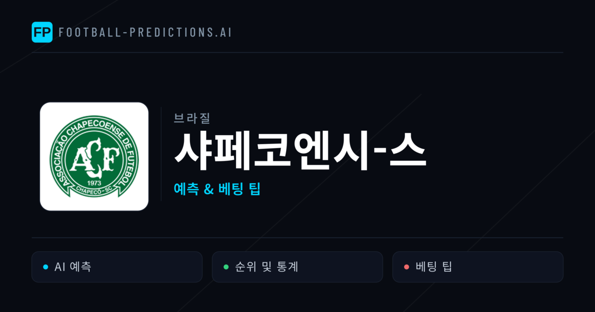 샤페코엔시-스 축구 예측 & 통계